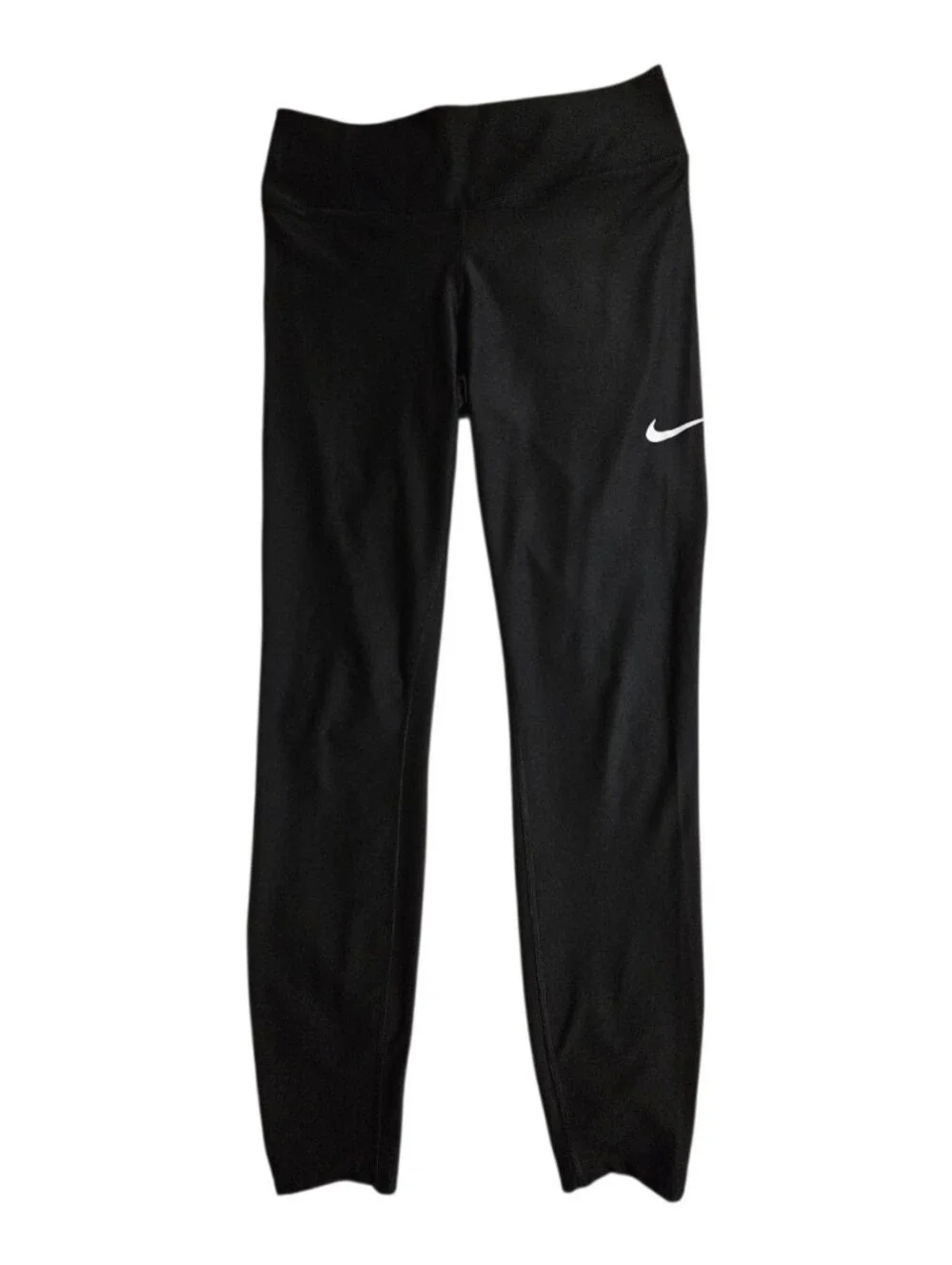 Nike Black Leggings with White Swoosh Accent